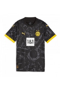 Borussia Dortmund Voetbaltruitje Uit tenue Dames 2023-24 Korte Mouw